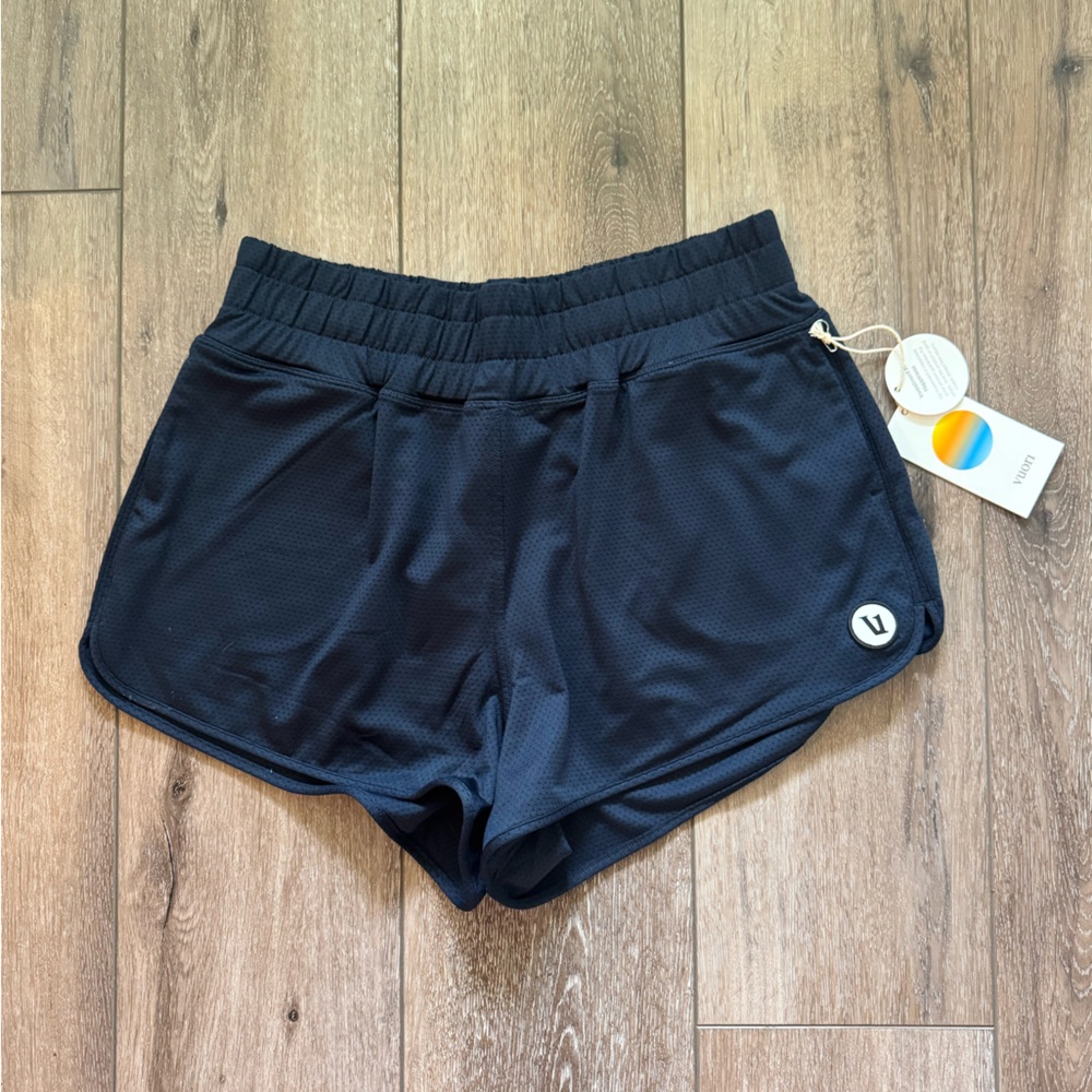 Vuori Women's Navy Mesh Athletic Shorts